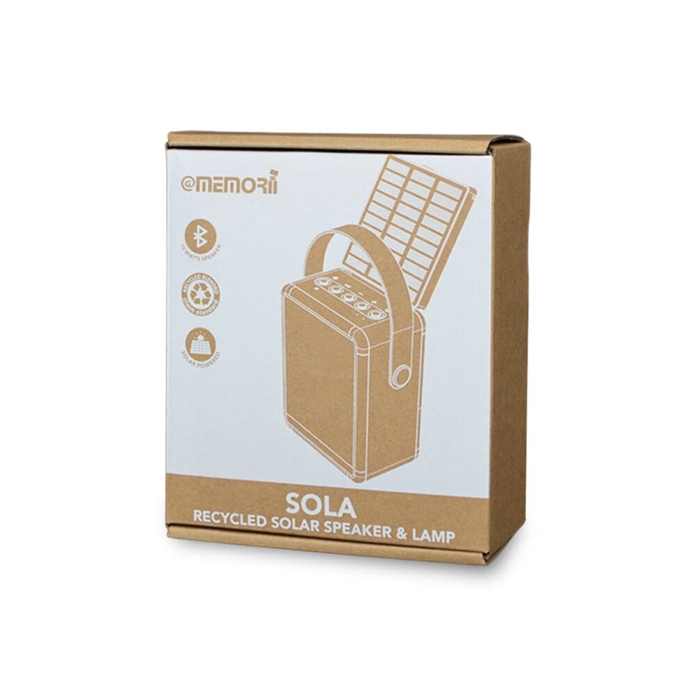 SOLA - @memorii RCS Recycled Solar Speaker & Lamp - Black - Image 4