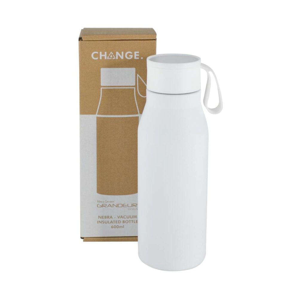 R-NEBRA - CHANGE Collection Recycled Stainless Steel Vacuum Bottle - White - Image 7