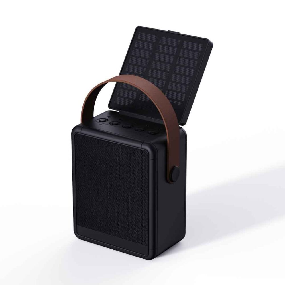 SOLA - @memorii RCS Recycled Solar Speaker & Lamp - Black - Image 11