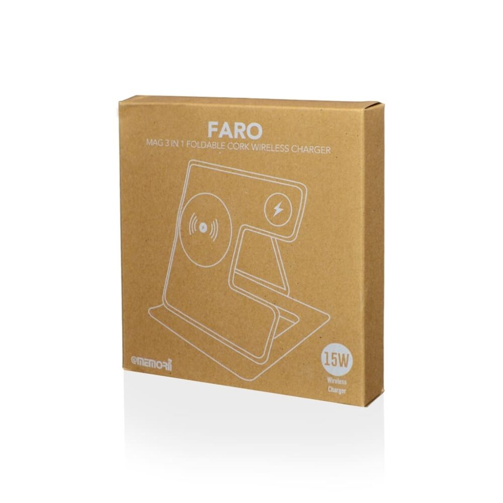 FARO - @memorii Mag 3 in 1 Foldable Cork Wireless Charger - Image 8