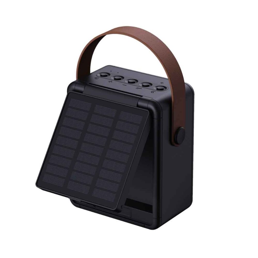 SOLA - @memorii RCS Recycled Solar Speaker & Lamp - Black - Image 13