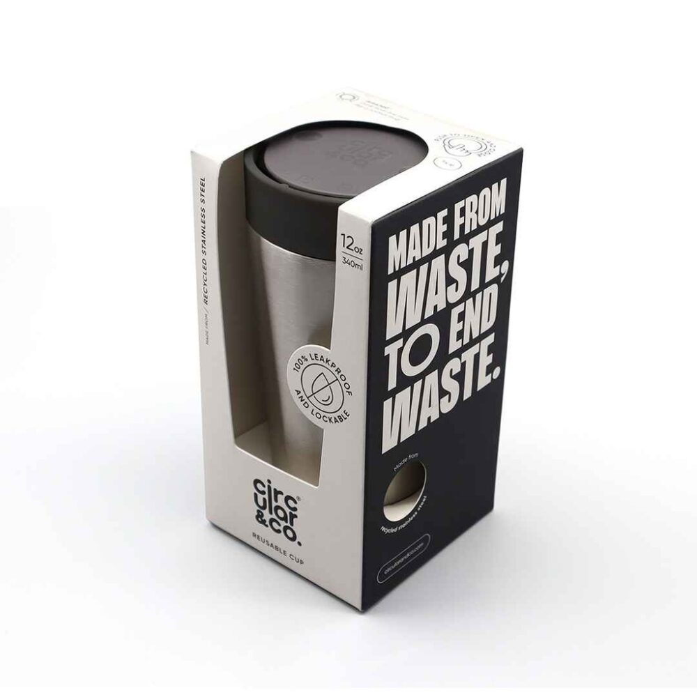 Circular Cup - Recycled Stainless Steel Cup 12oz - Image 10