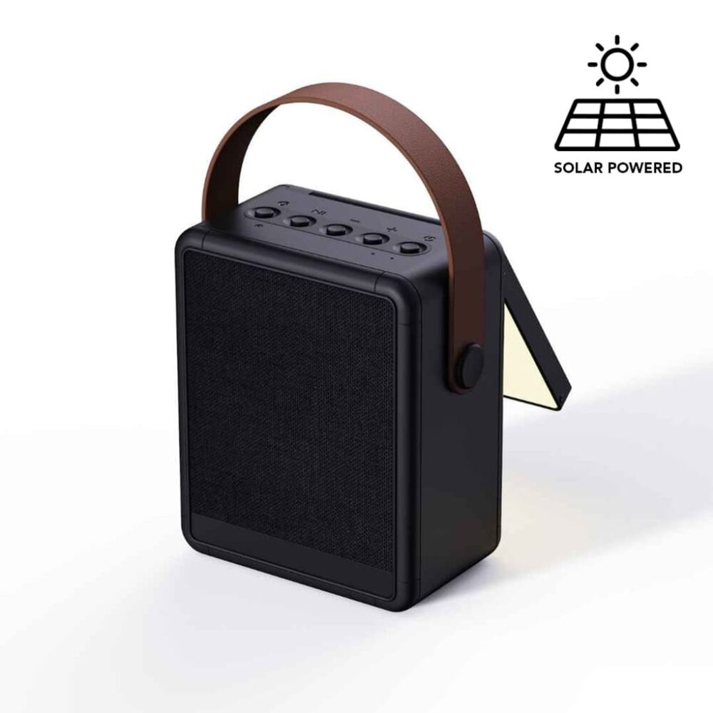 SOLA - @memorii RCS Recycled Solar Speaker & Lamp - Black - Image 5