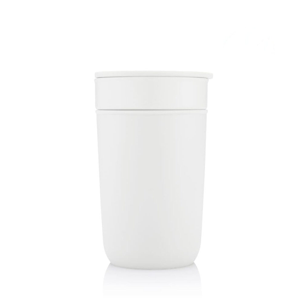 SAVONA - Hans Larsen Premium Ceramic Tumbler With Recycled Protective Sleeve - White - Image 2