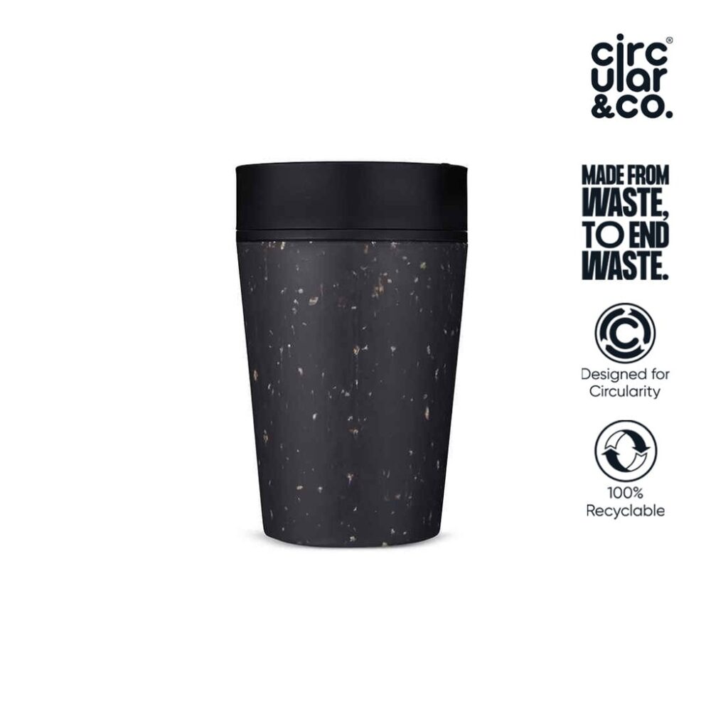 Circular Cup 8oz Grey & Ink - Image 6
